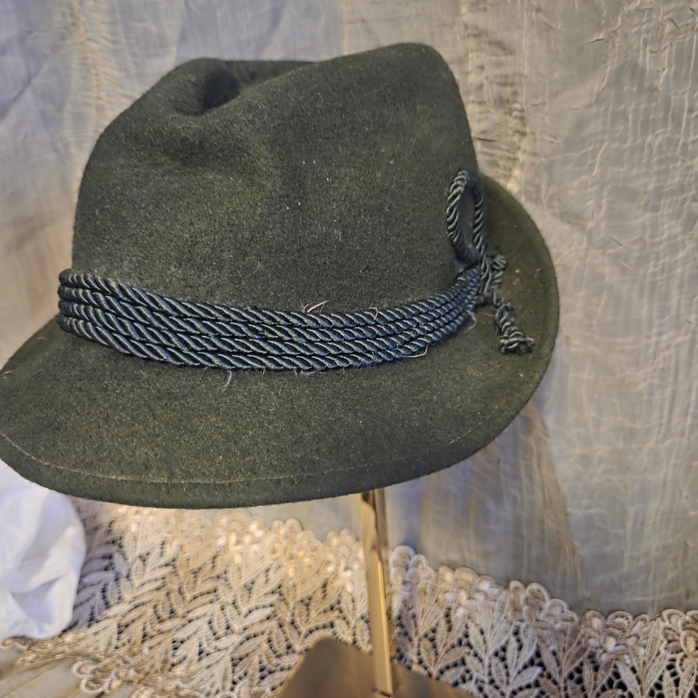 Vintage Kirkland Bavarian Wool Felt Hat Made in Germany Alpine Oktoberfest